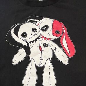 Red and Black Bunny Crop Twofer